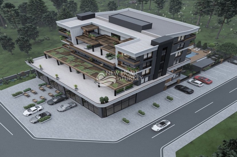 Luxuriöses 1+1 Apartment mit Bergblick in Altıntaş, Antalya