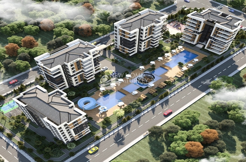 Luxury 2+1 Mountain View Apartments in Antalya - ALTINTAŞ