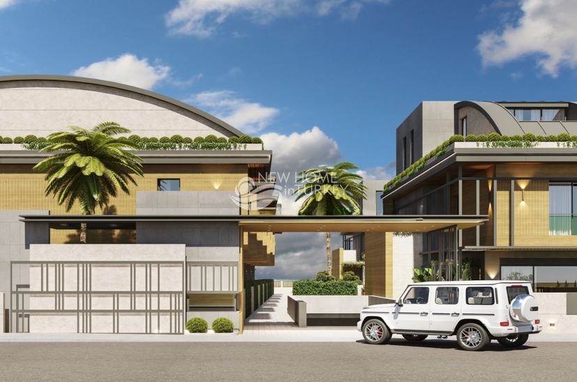 Moderne 4+1 Villa mit Bergblick in Dosemealti
