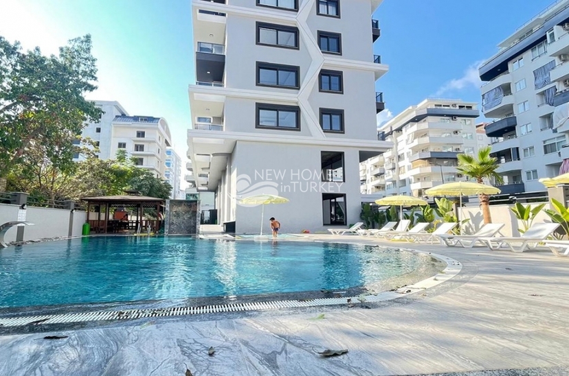 Luxuriöses 1+1 Apartment mit Meerblick und Bergblick in Alanya
