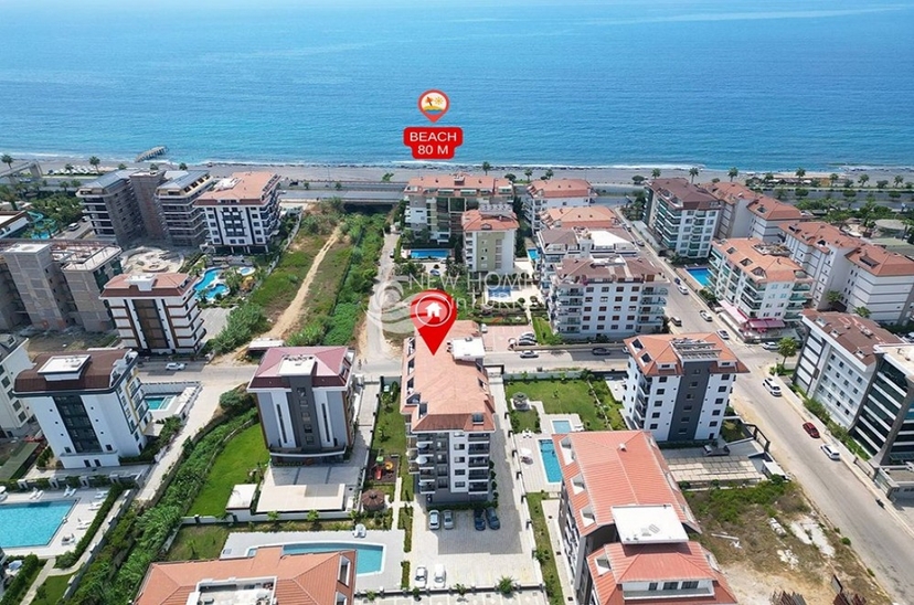 Luksus 1+1 Lejlighed med Hav- og Bjergudsigt i Kestel, Alanya