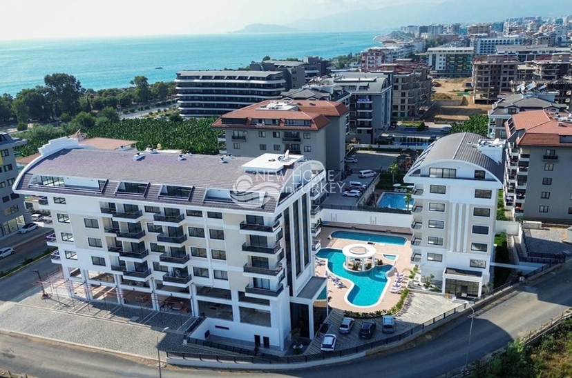 Luxuriöses 1+1 Apartment mit Meerblick und Bergblick, Alanya - Kargicak