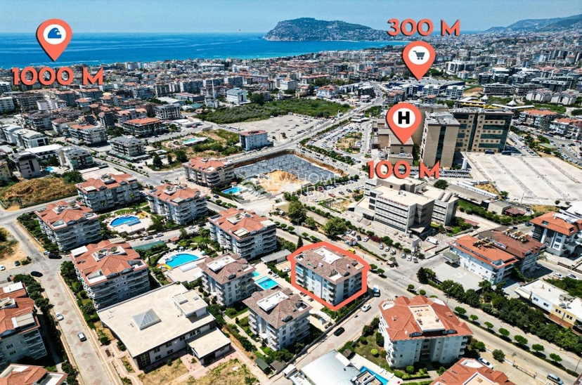 Luksuriøs 2+1 Lejlighed med Bjergudsigt i Alanya - Oba