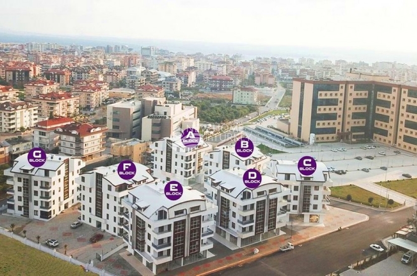 Luksus 2+1 Lejlighed med Bjergudsigt i Alanya Oba