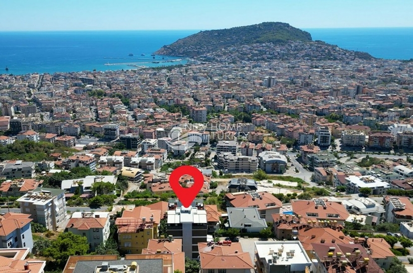 Ylellinen 2+1 puutarhakerros meri- ja linnäkymillä, Alanya - Hasbahce