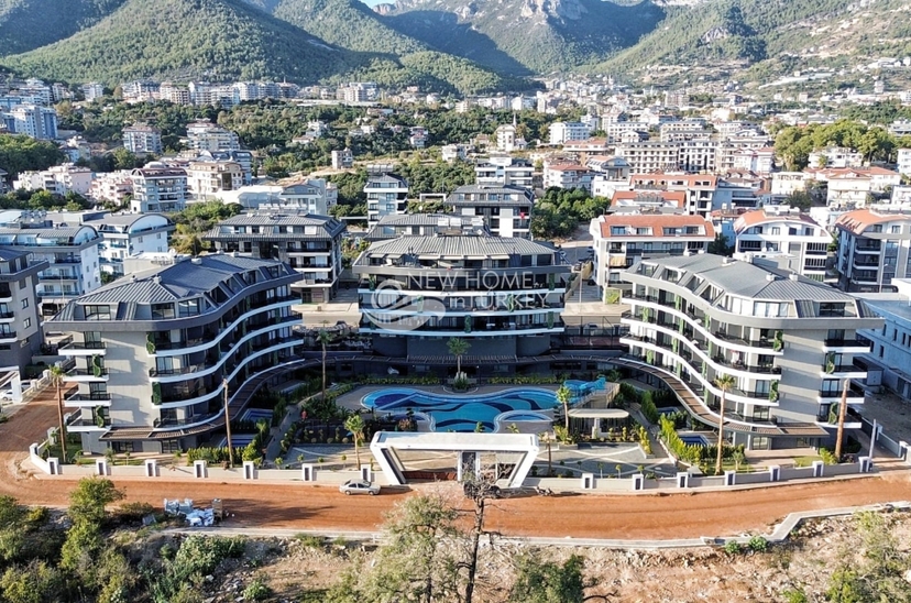 Luxuriöses 1+1 Apartment mit Bergblick in Alanya - Oba