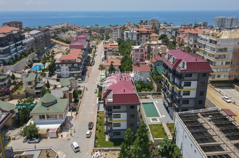 Lyxig 1+1 lägenhet med bergsutsikt i Kestel, Alanya