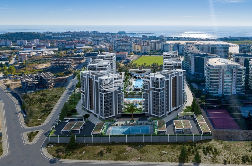 Luxuriöses 1+1 Apartment mit Bergblick, Alanya - Avsallar
