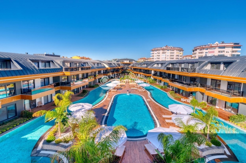 Luxuriöses 1+1 Apartment mit Bergblick in Avsallar, Alanya