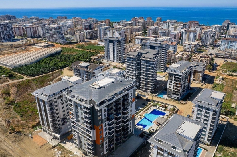 Luxuriöse 1+1 Wohnung mit Bergblick, Alanya