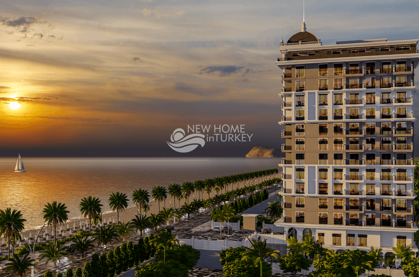 Luksus 3+1 Penthouse med Fantastisk Hav- og Borgudsigt i Mahmutlar, Alanya