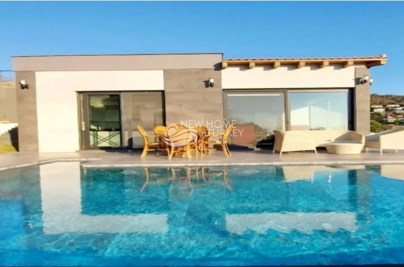 Luxury 3+1 Villa with Stunning Sea and Mountain Views, Gumusluk