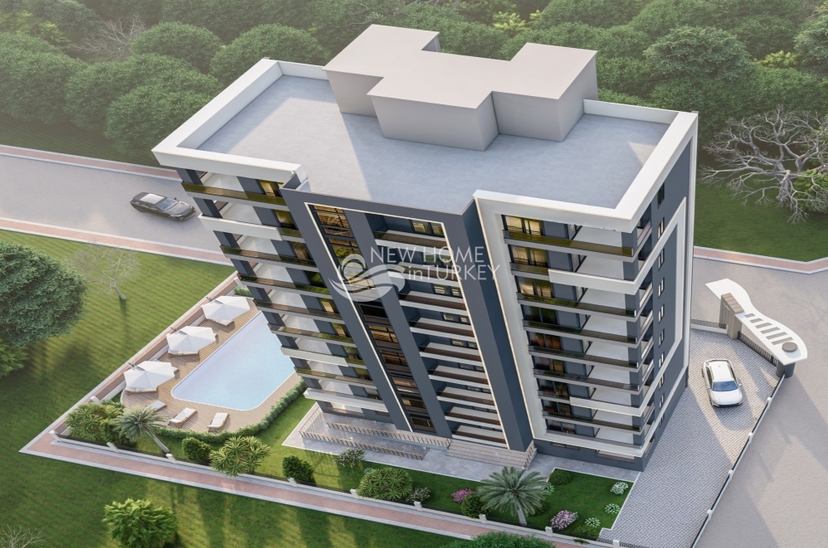 Meerblick 1+1 Wohnung in Tomuk, Mersin