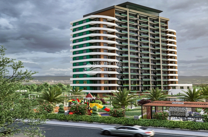 Luxury 1+1 Apartment with Sea and Castle Views in Mersin-Tece