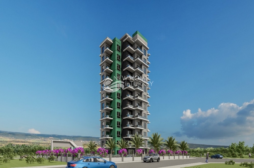 Luxuriöses 1+1 Apartment mit Meerblick und Bergblick, Mersin