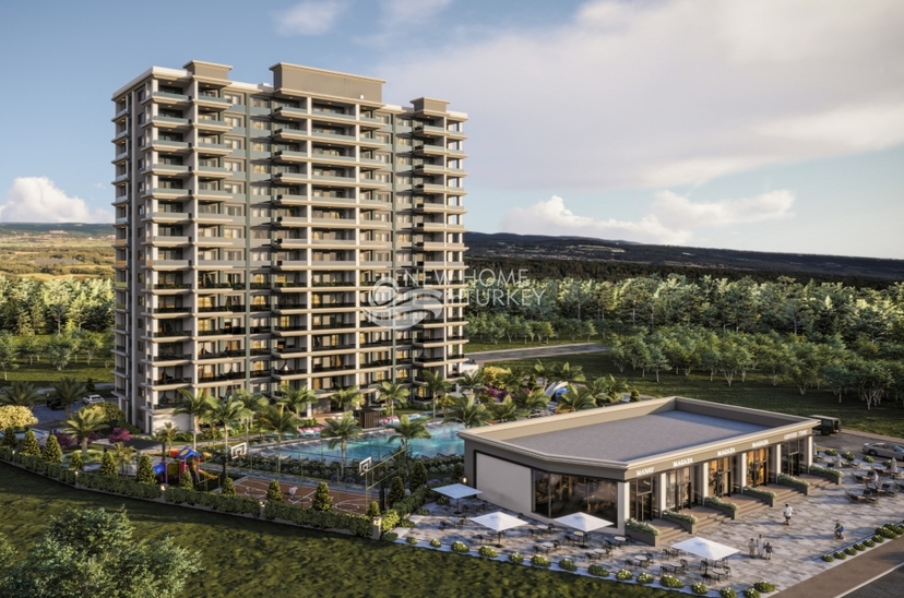 Luxury 1+1 Apartment with Sea and Mountain Views in Cesmeli, Mersin