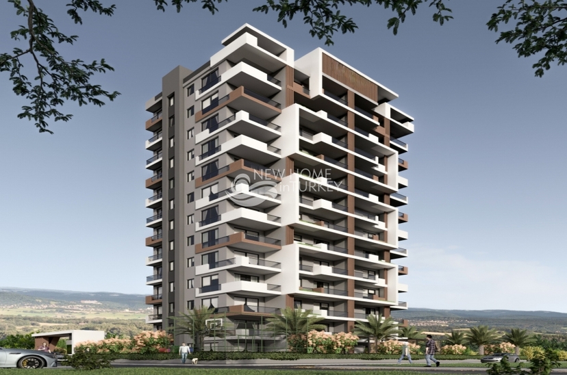 Bergblick 1+1 Wohnung in Tomuk, Mersin