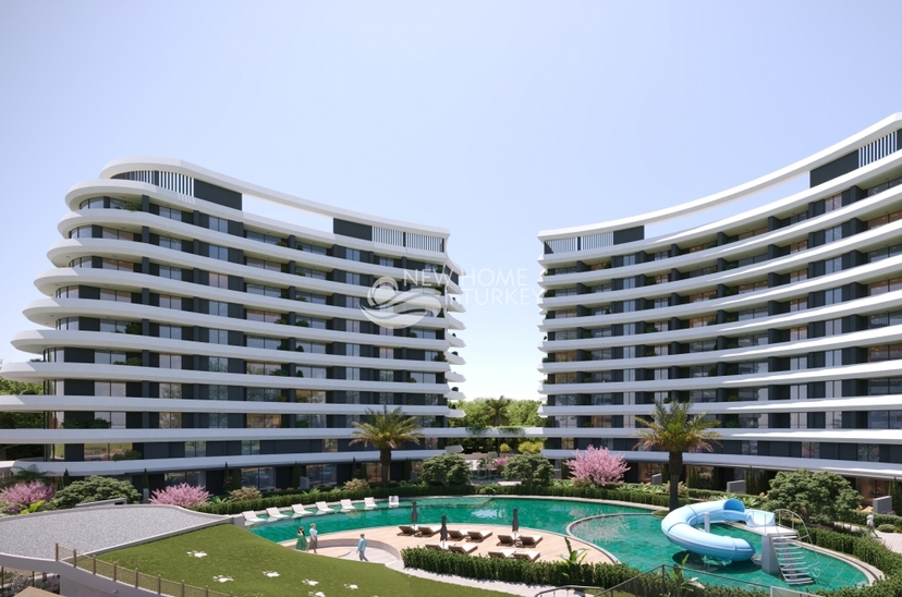 Luxuriöse 3+1 Wohnung mit Meerblick und Bergblick in Mersin