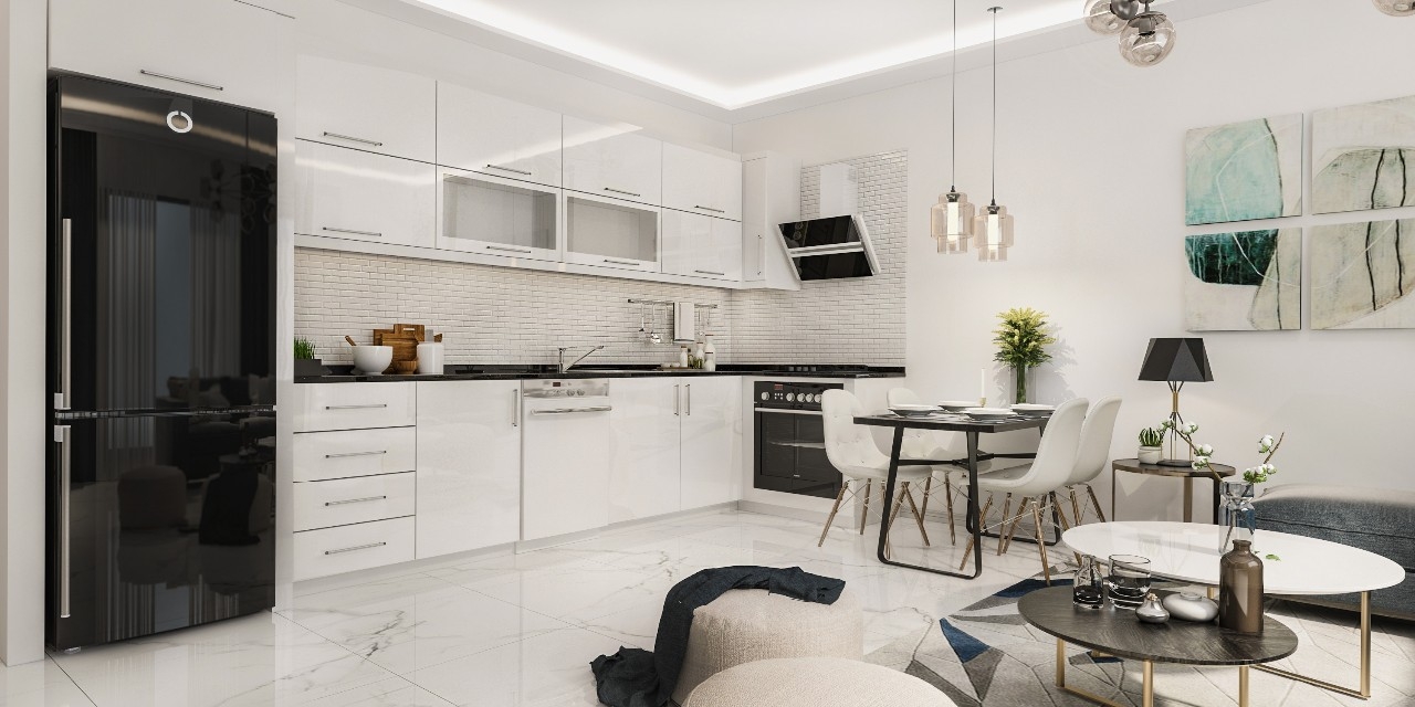 Modern 1+1 Apartment with Sea and Mountain Views in Avsallar