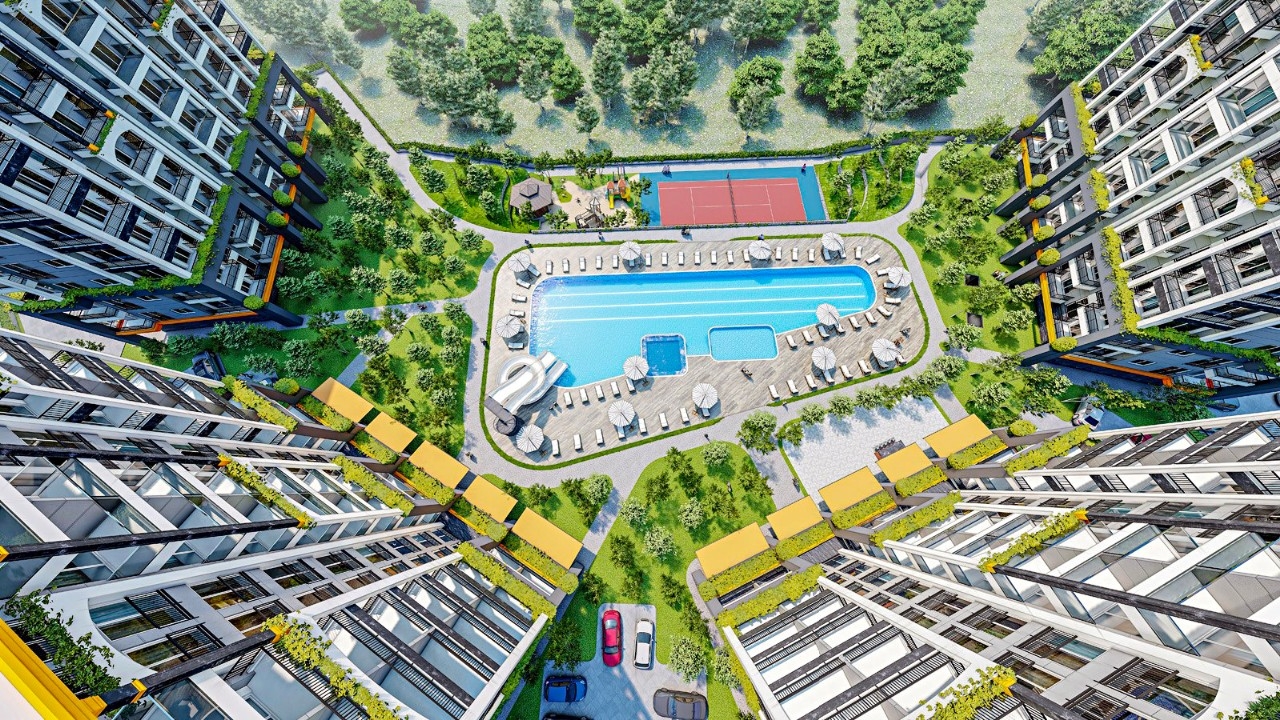 Luxuriöses 1+1 Apartment mit Meerblick und Bergblick, Alanya - Avsallar
