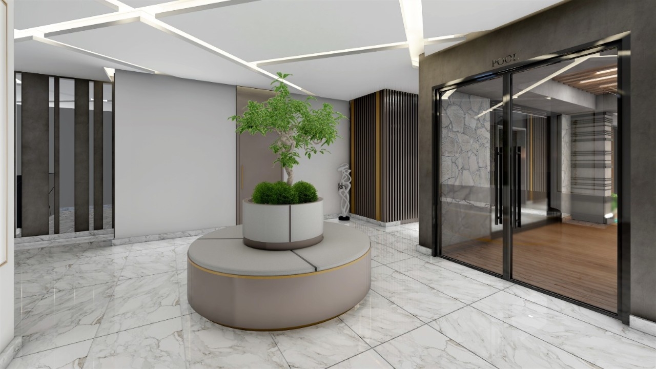 Luxuriöse 1+1 Wohnung mit Meerblick und Bergblick, Alanya - Avsallar