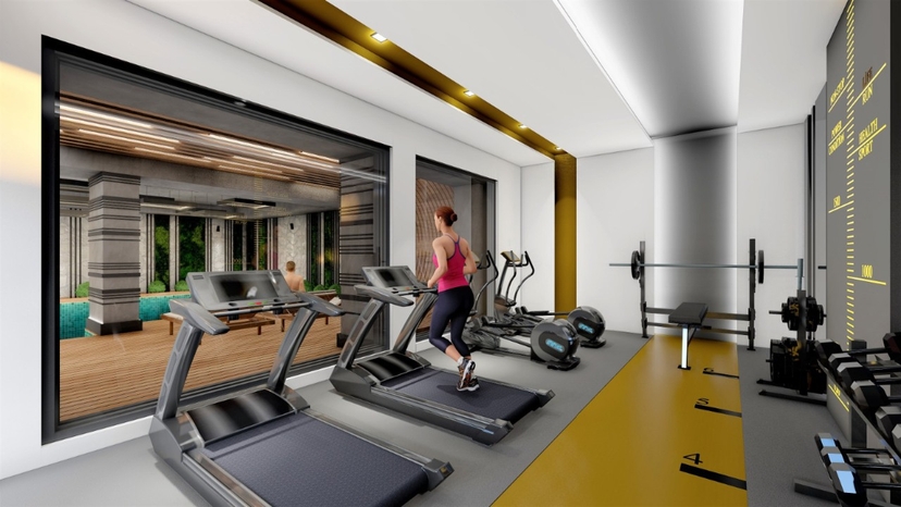 Luxuriöse 1+1 Wohnung mit Meerblick und Bergblick, Alanya - Avsallar