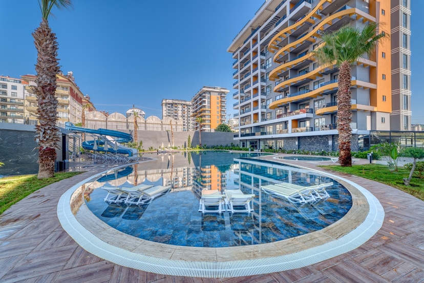 Luxury 1+1 Apartment with Sea and Mountain Views in Avsallar