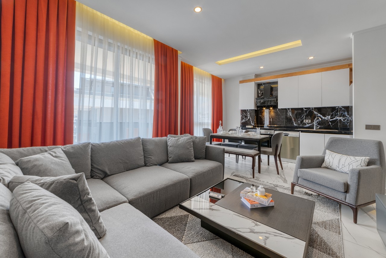 Luxury 1+1 Apartment with Sea and Mountain Views in Avsallar