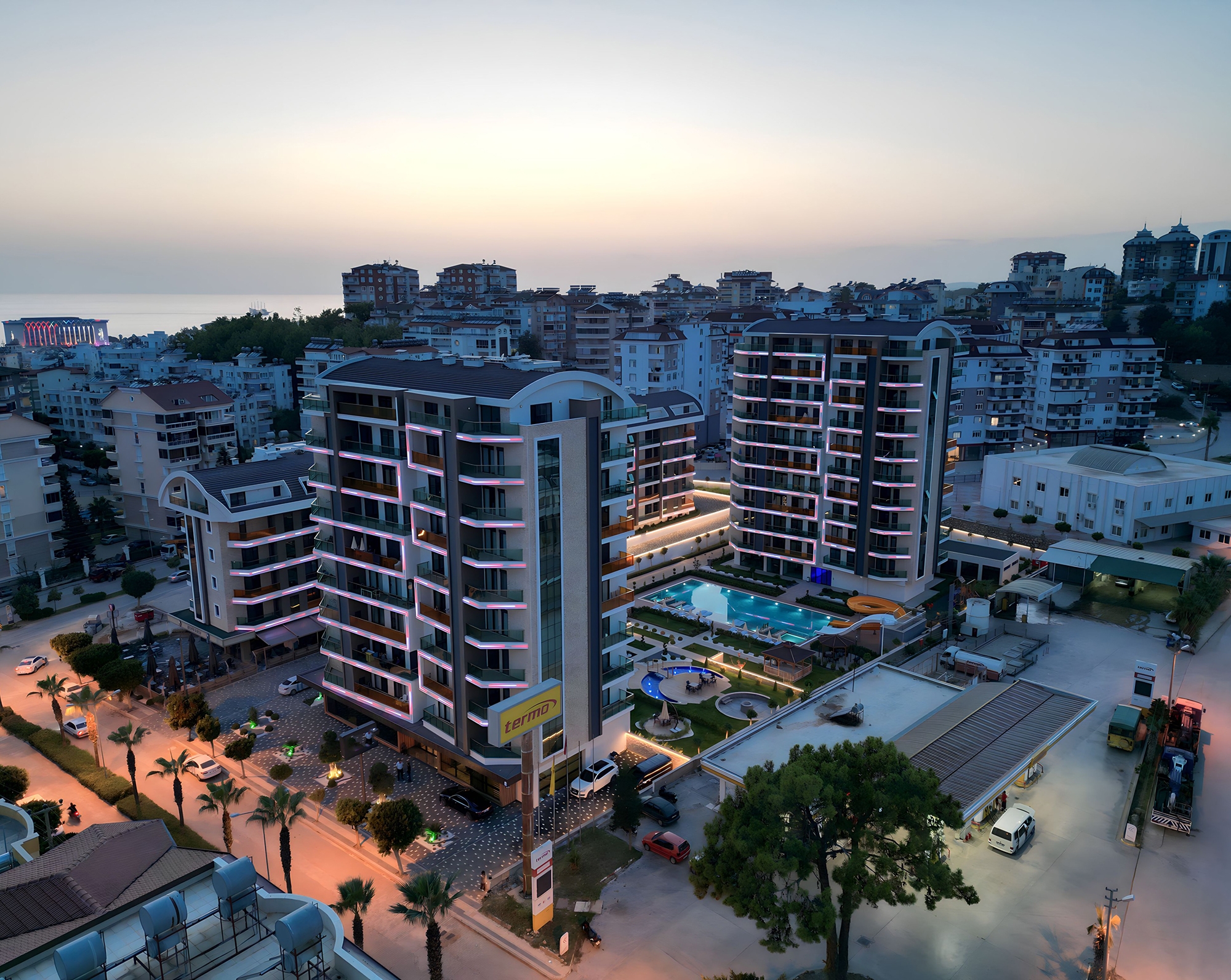 Luxuriöse 1+1 Wohnung mit Meerblick in Avsallar, Alanya