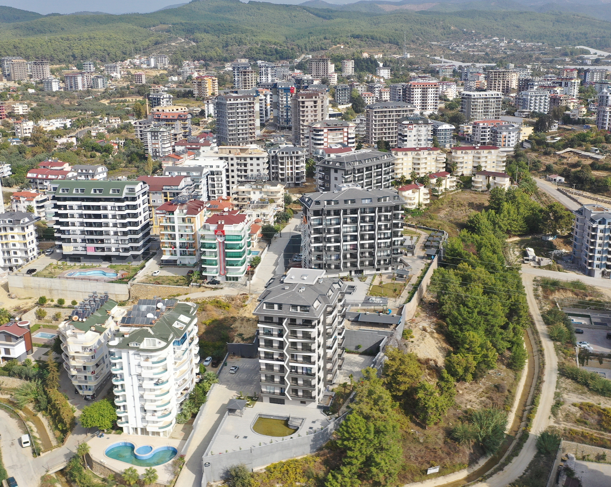 Luksuriøs 2+1 Lejlighed med Hav- og Bjergudsigt, Alanya - Avsallar