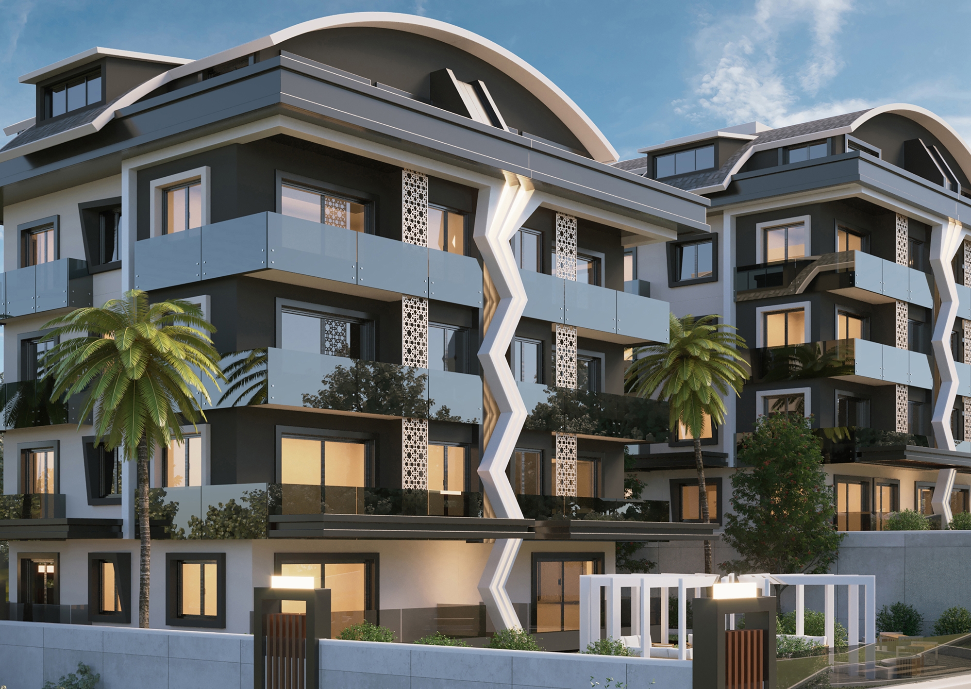 Luxuriöses 4+1 Apartment mit atemberaubendem Blick in Alanya-Hasbahce