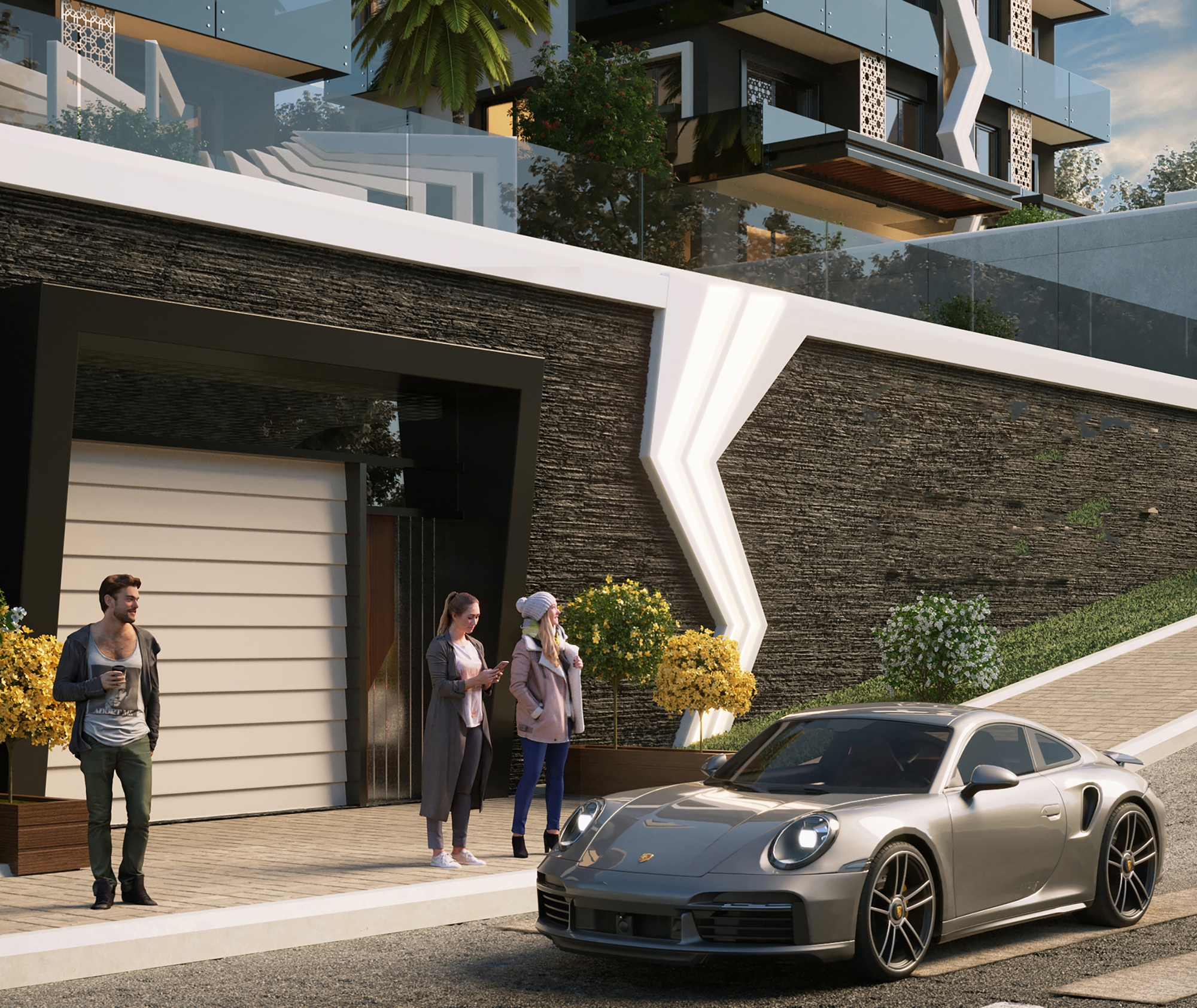 Luxuriöses 4+1 Apartment mit atemberaubendem Blick in Alanya-Hasbahce