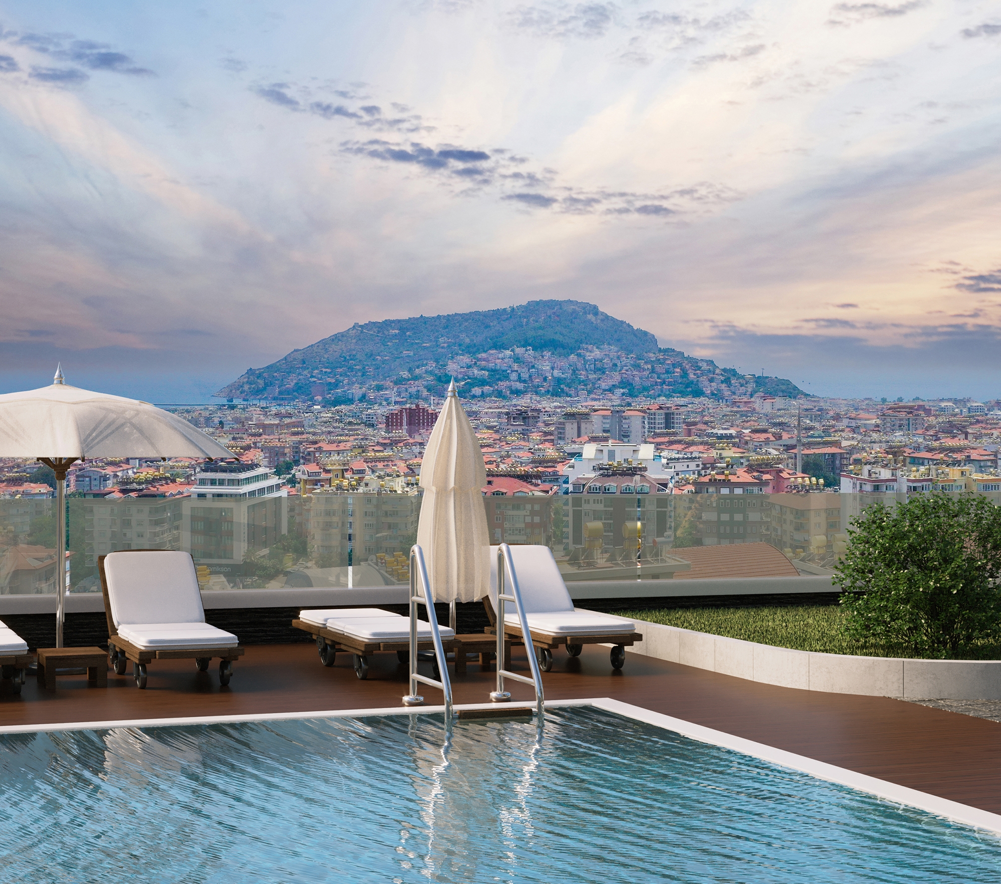 Luxuriöses 4+1 Apartment mit atemberaubendem Blick in Alanya-Hasbahce