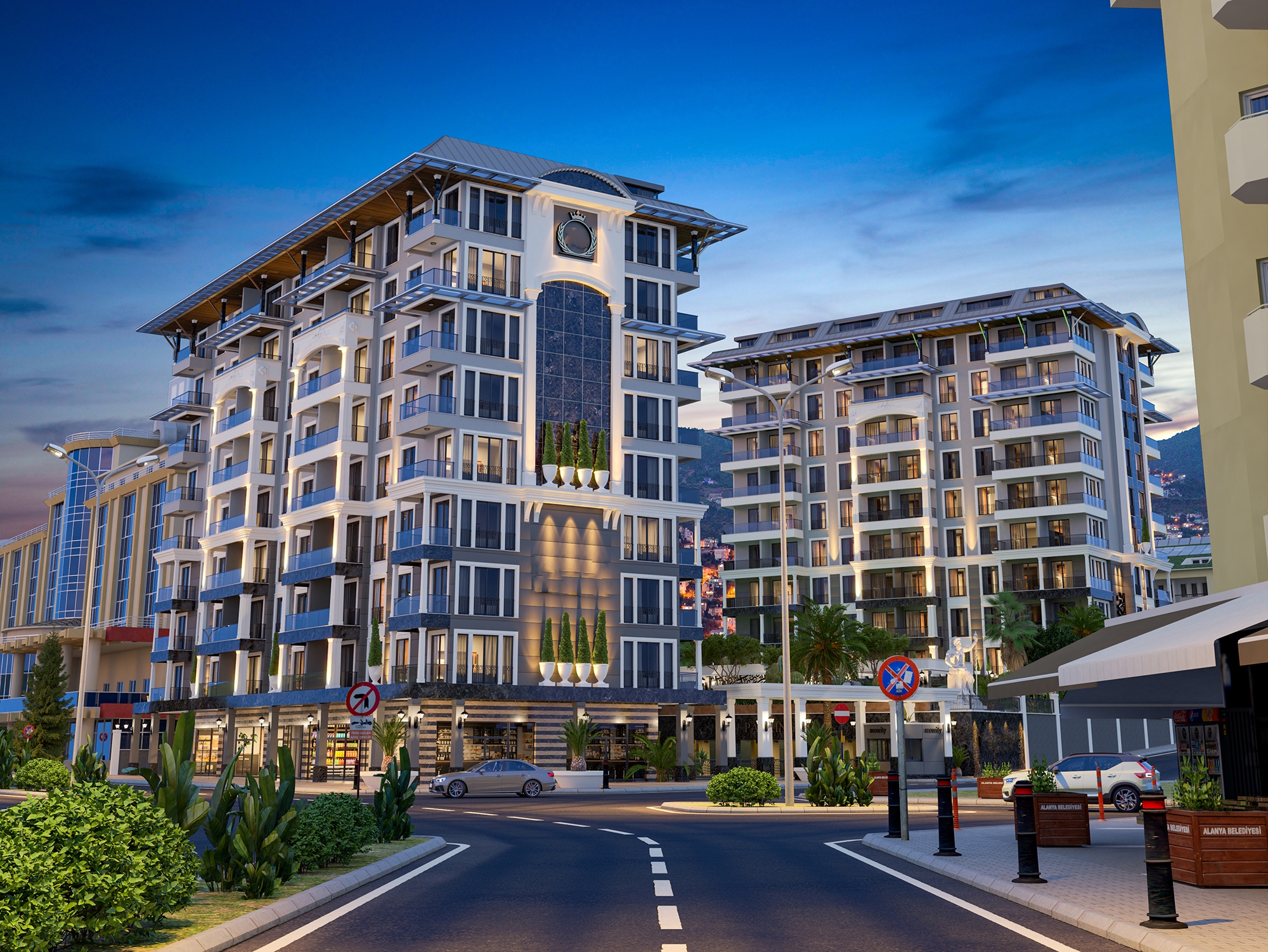 Luksuriøs 1+1 Lejlighed med Fantastisk Udsigt, Alanya Center