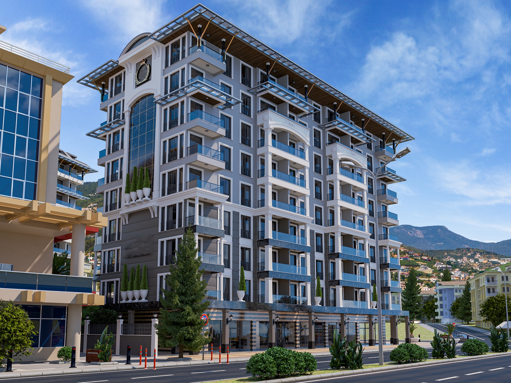 Luksuriøs 1+1 Lejlighed med Fantastisk Udsigt, Alanya Center