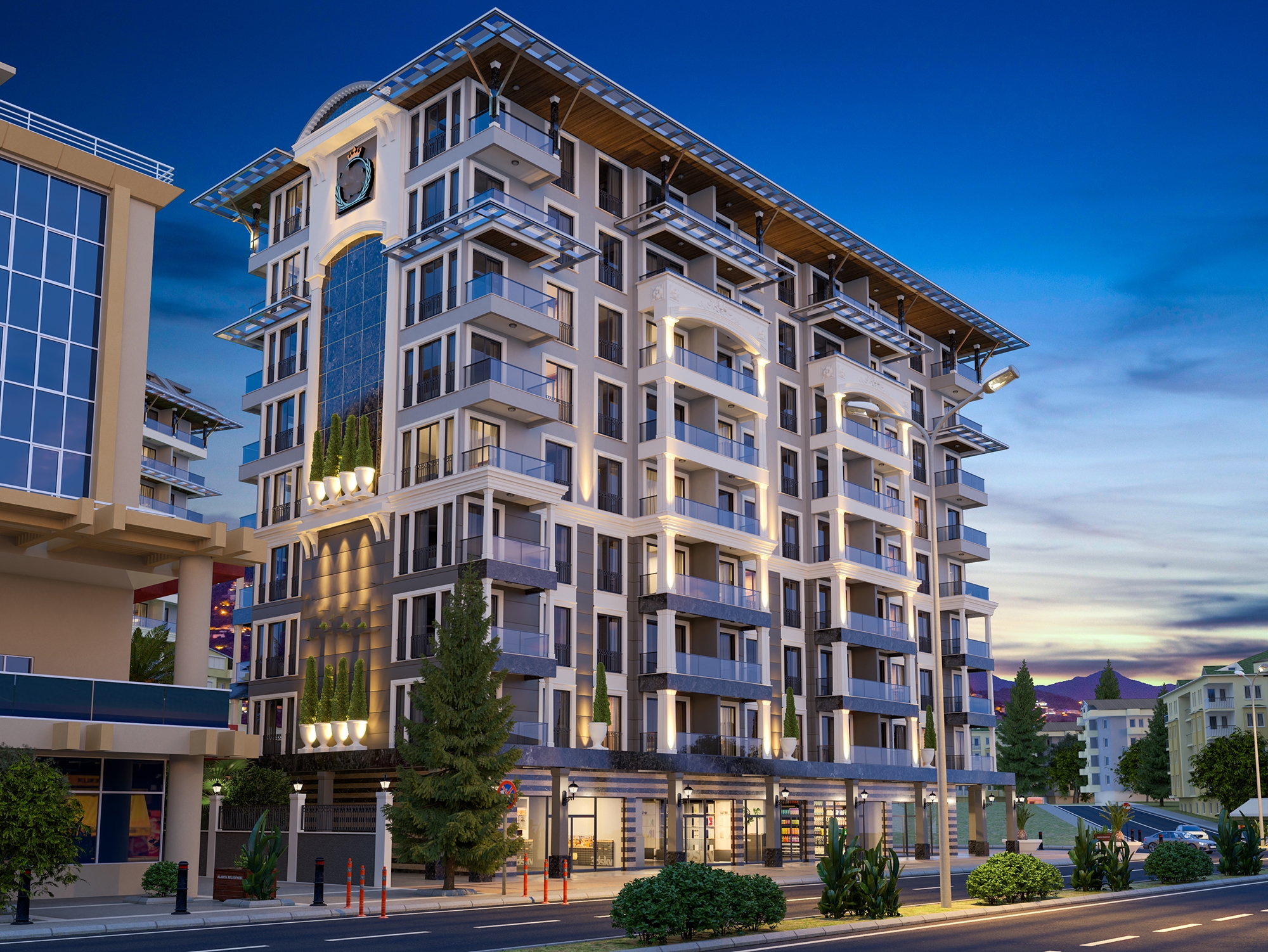 Luksuriøs 1+1 Lejlighed med Fantastisk Udsigt, Alanya Center