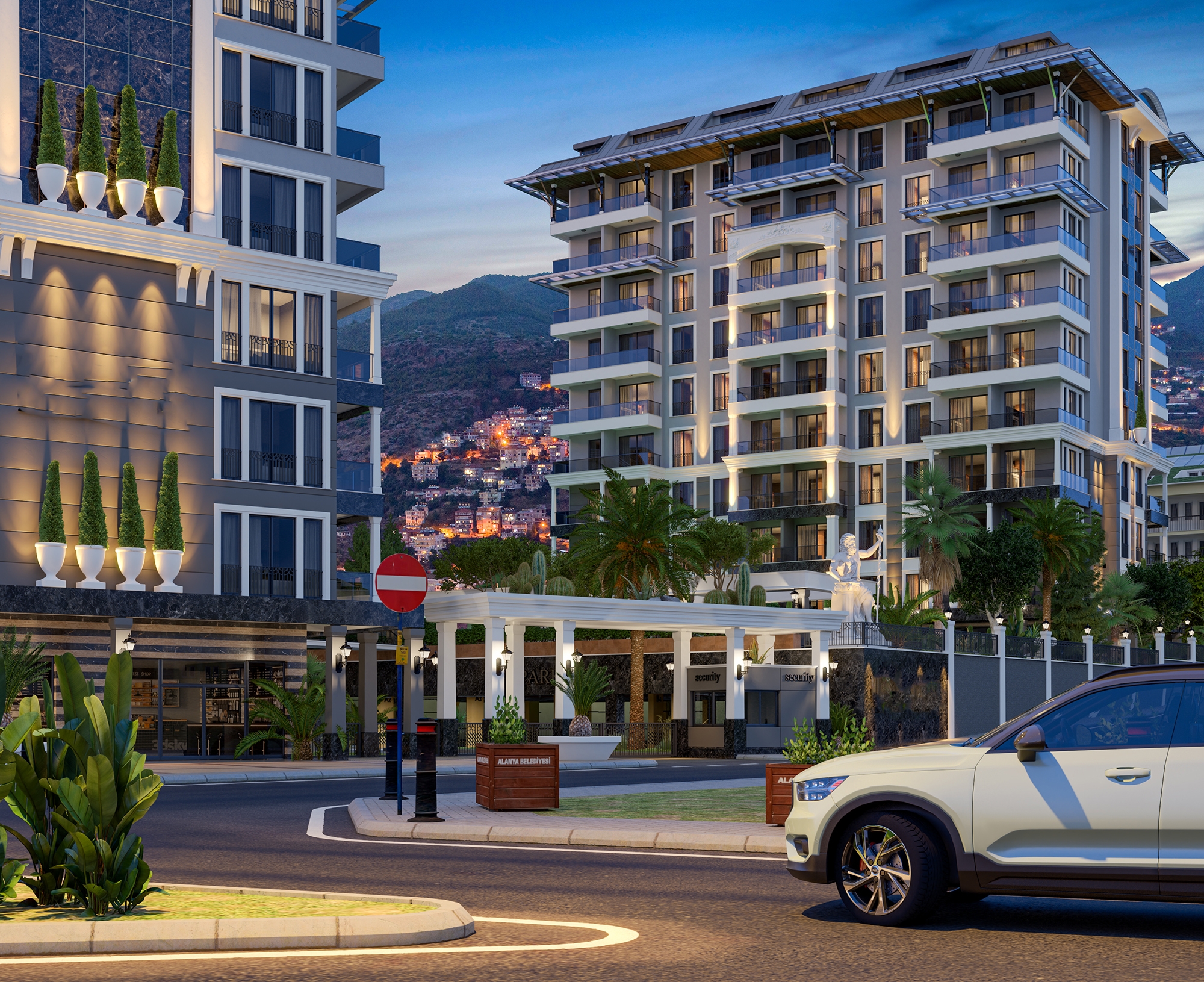 Luksuriøs 1+1 Lejlighed med Fantastisk Udsigt, Alanya Center