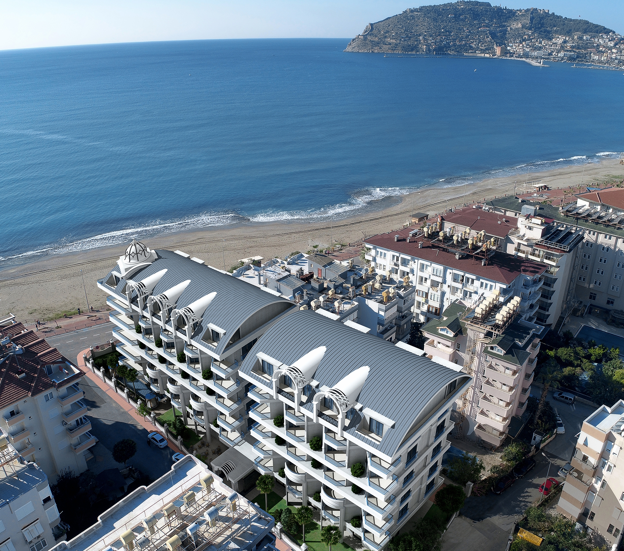 Luxury 1+1 Apartment with Stunning Sea View in Alanya Center