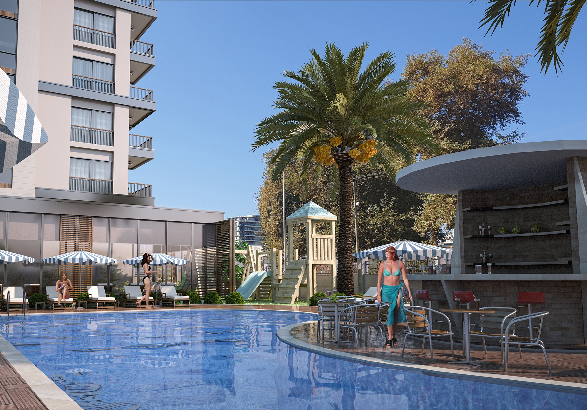 Luxury 1+1 Apartment with Sea and Mountain Views, Alanya - Mahmutlar