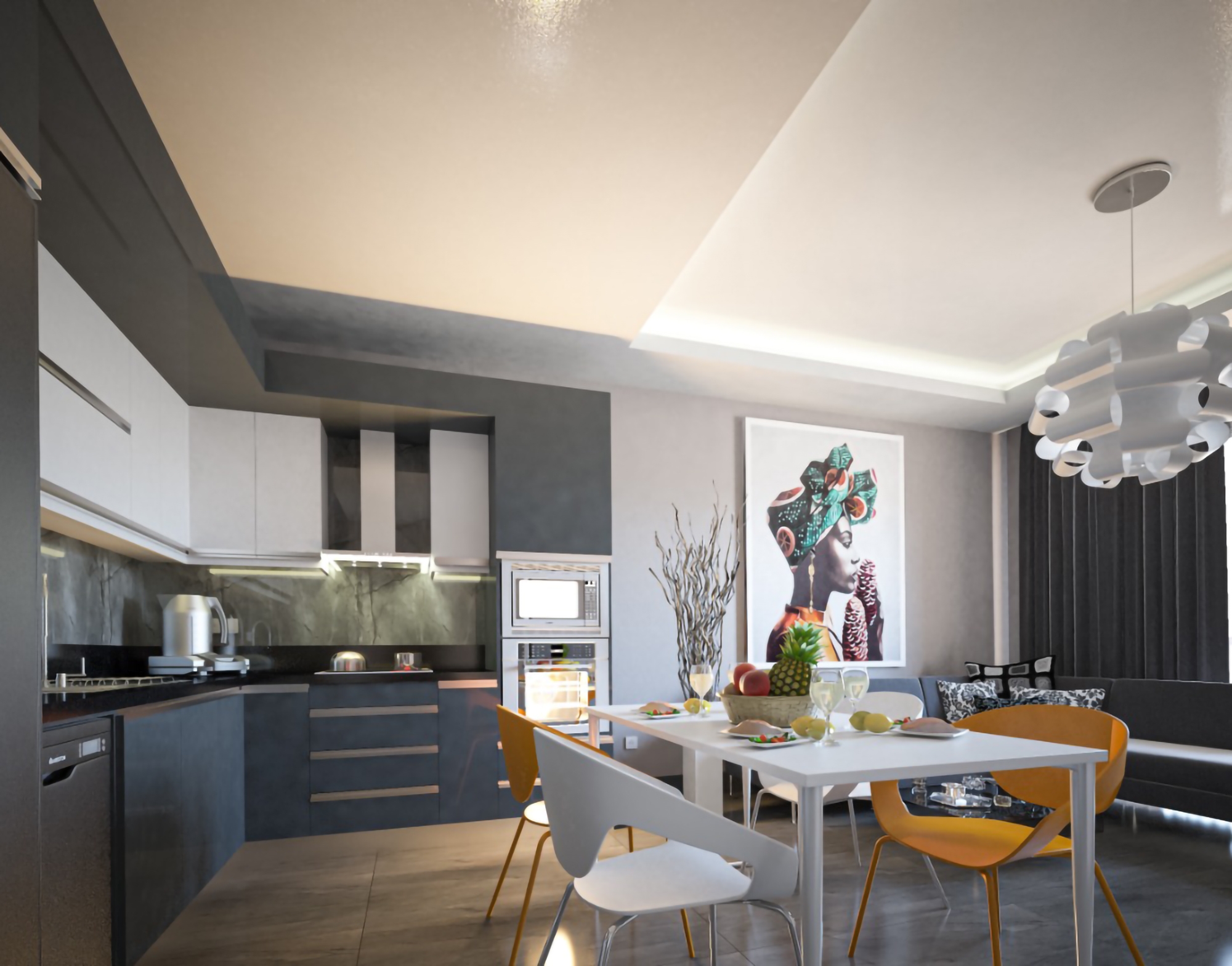 Luxury 1+1 Apartment with Sea and Mountain Views, Alanya - Mahmutlar