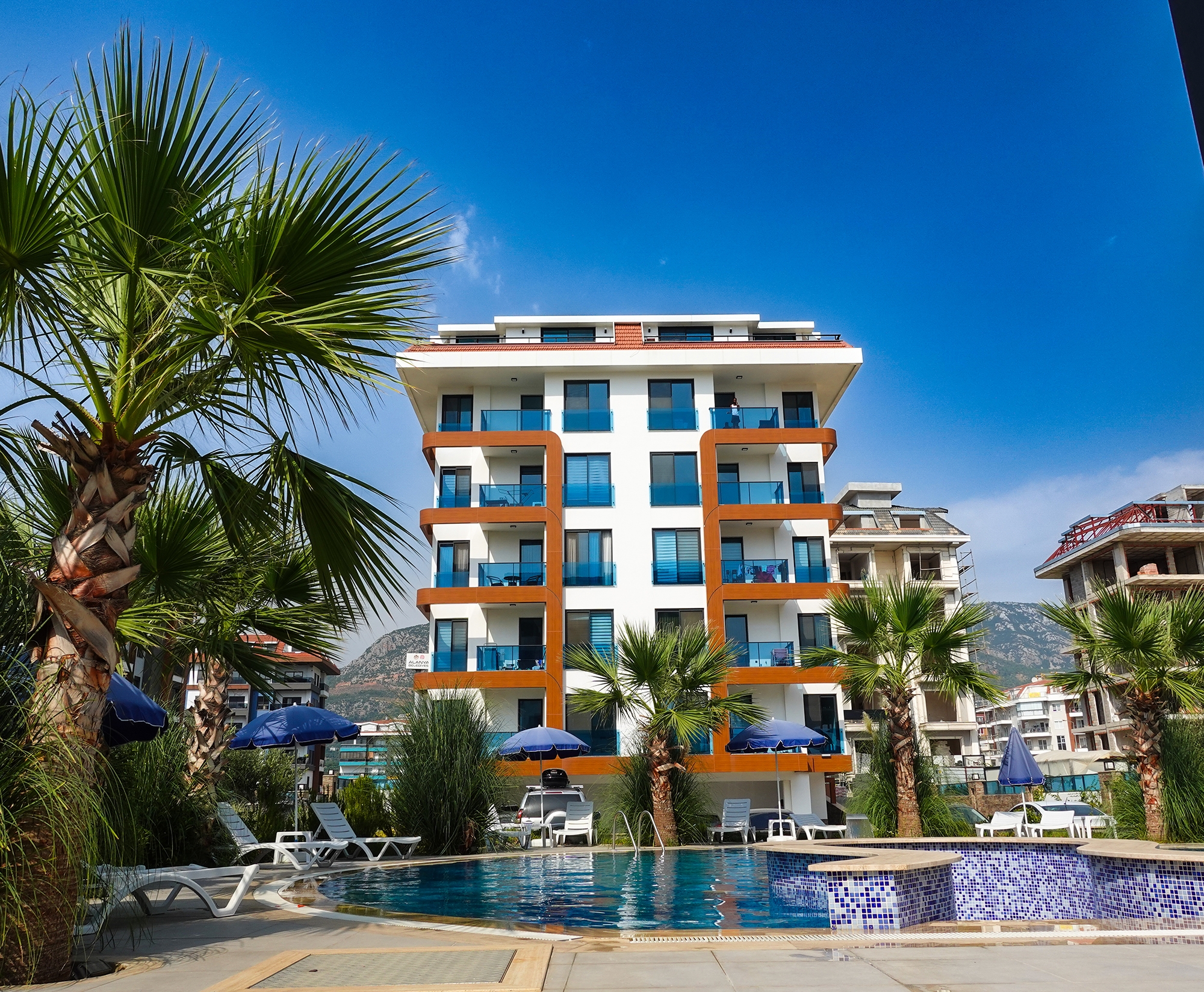 Ylellinen 2+1 huoneisto meri- ja vuorinäköalalla, Alanya - Kestel