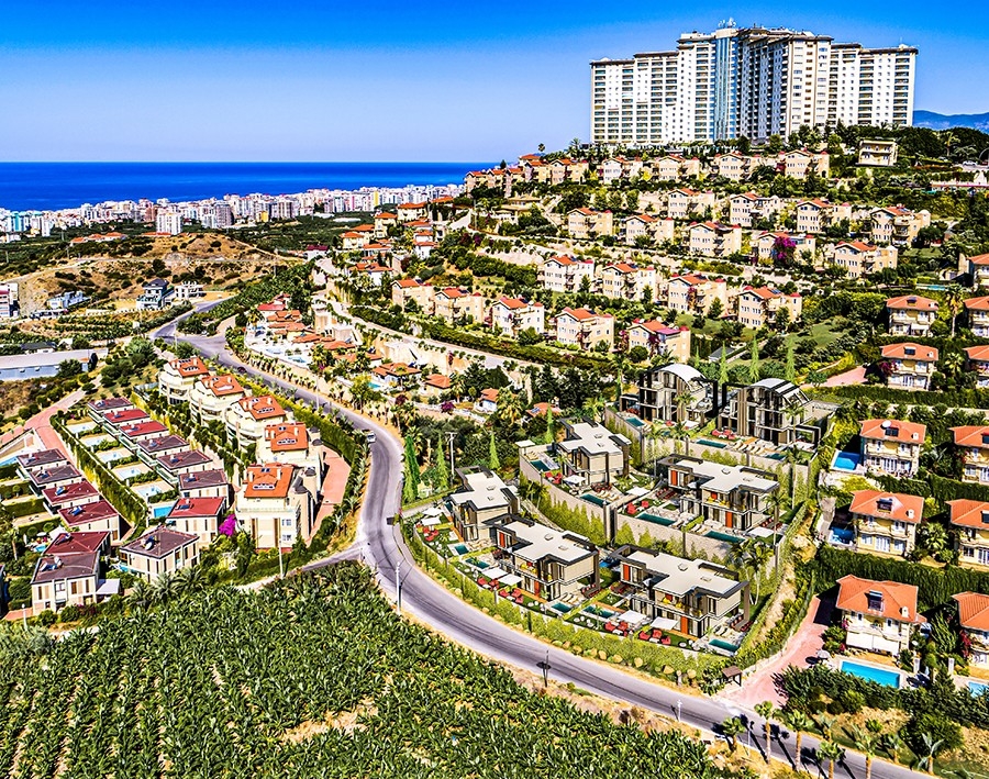 Ylellinen 3+1 Villa meri- ja vuorinäköaloilla, Alanya-Kargicak