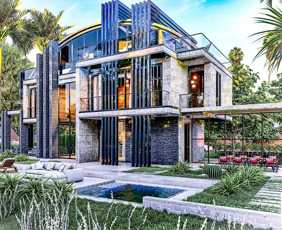 Ylellinen 3+1 Villa meri- ja vuorinäköaloilla, Alanya-Kargicak