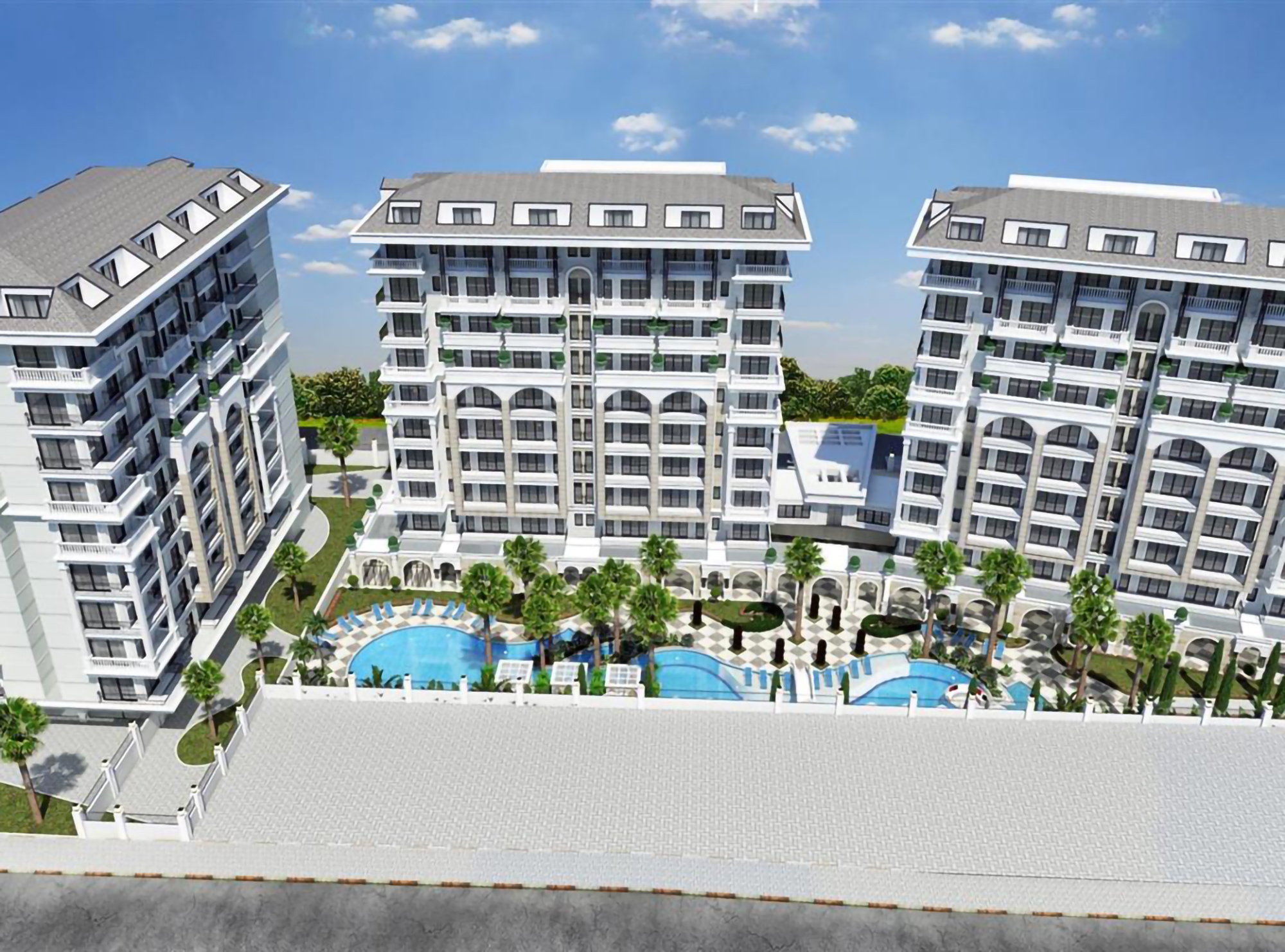 Luxury 1+1 Apartment with Sea and Mountain Views, Alanya Center