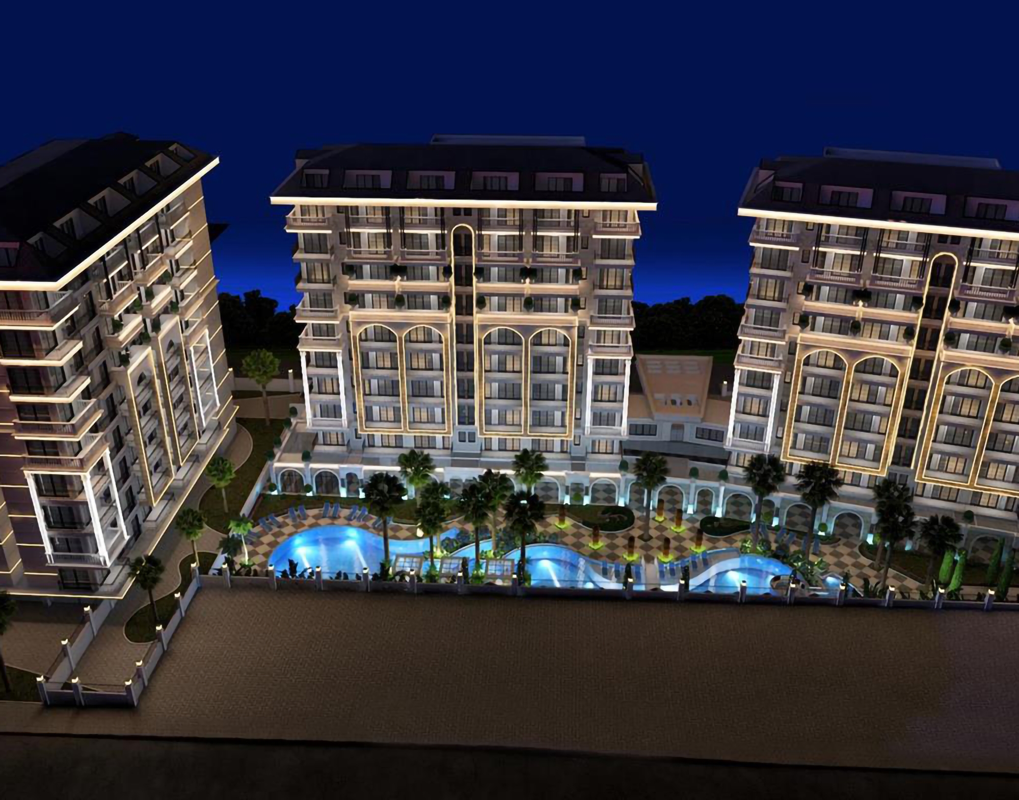 Luxury 1+1 Apartment with Sea and Mountain Views, Alanya Center