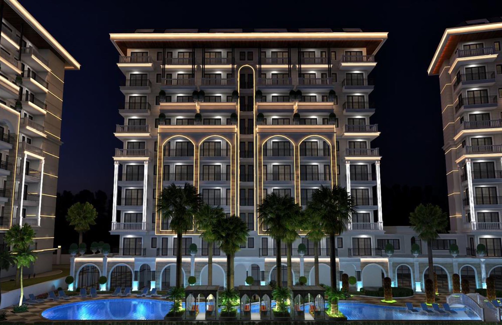Luxury 1+1 Apartment with Sea and Mountain Views, Alanya Center