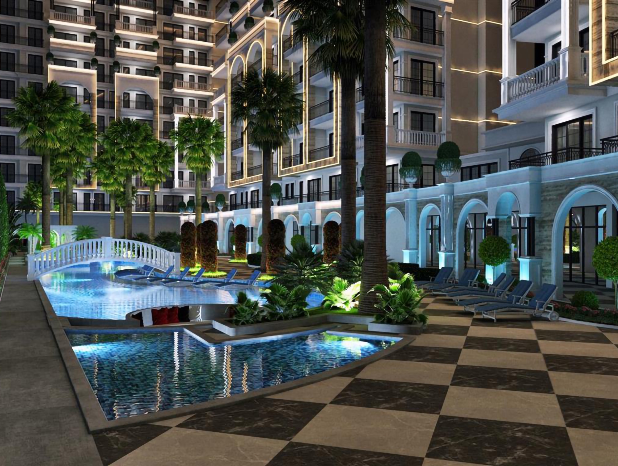 Luxury 1+1 Apartment with Sea and Mountain Views, Alanya Center