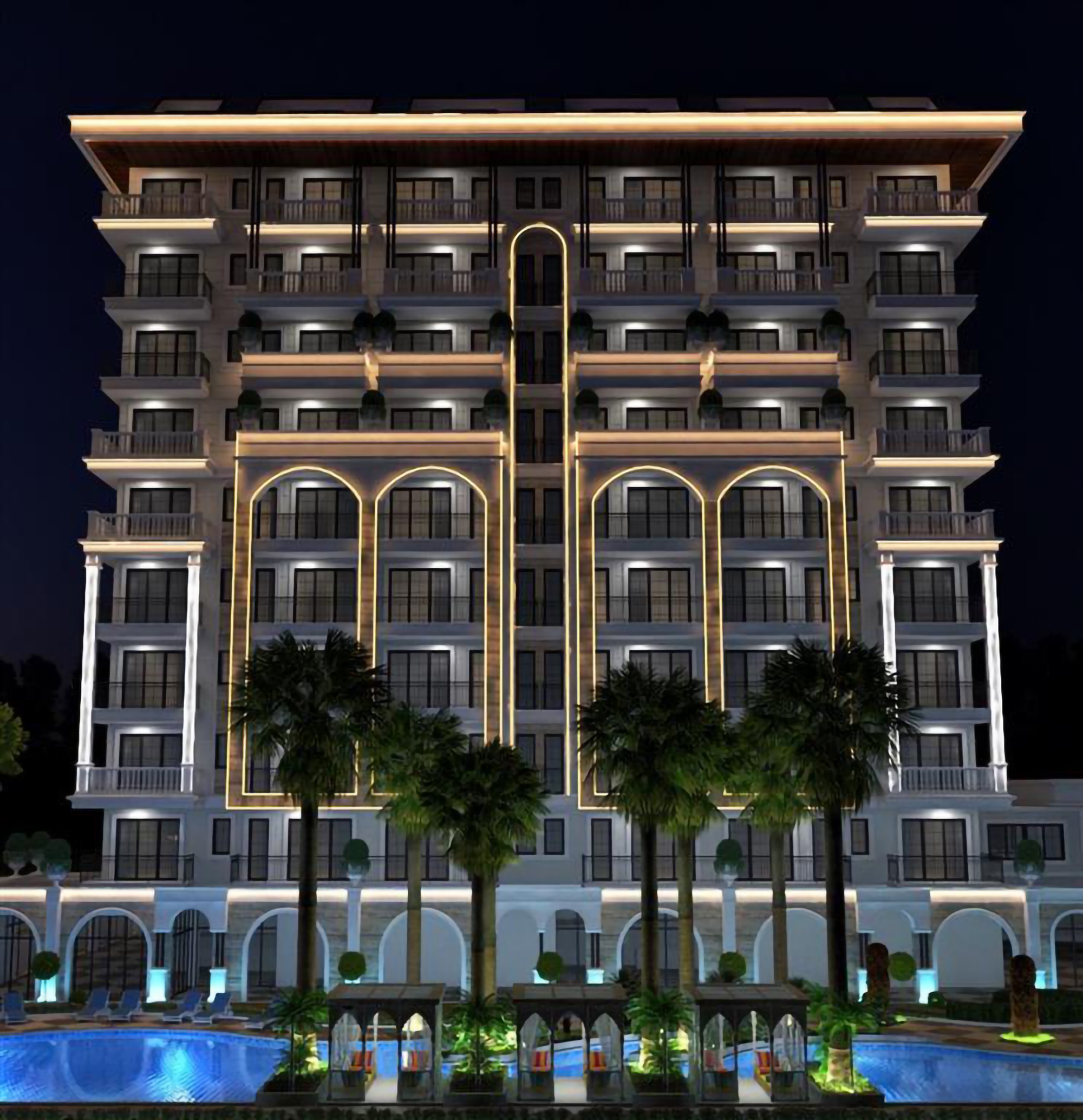 Luxury 1+1 Apartment with Sea and Mountain Views, Alanya Center