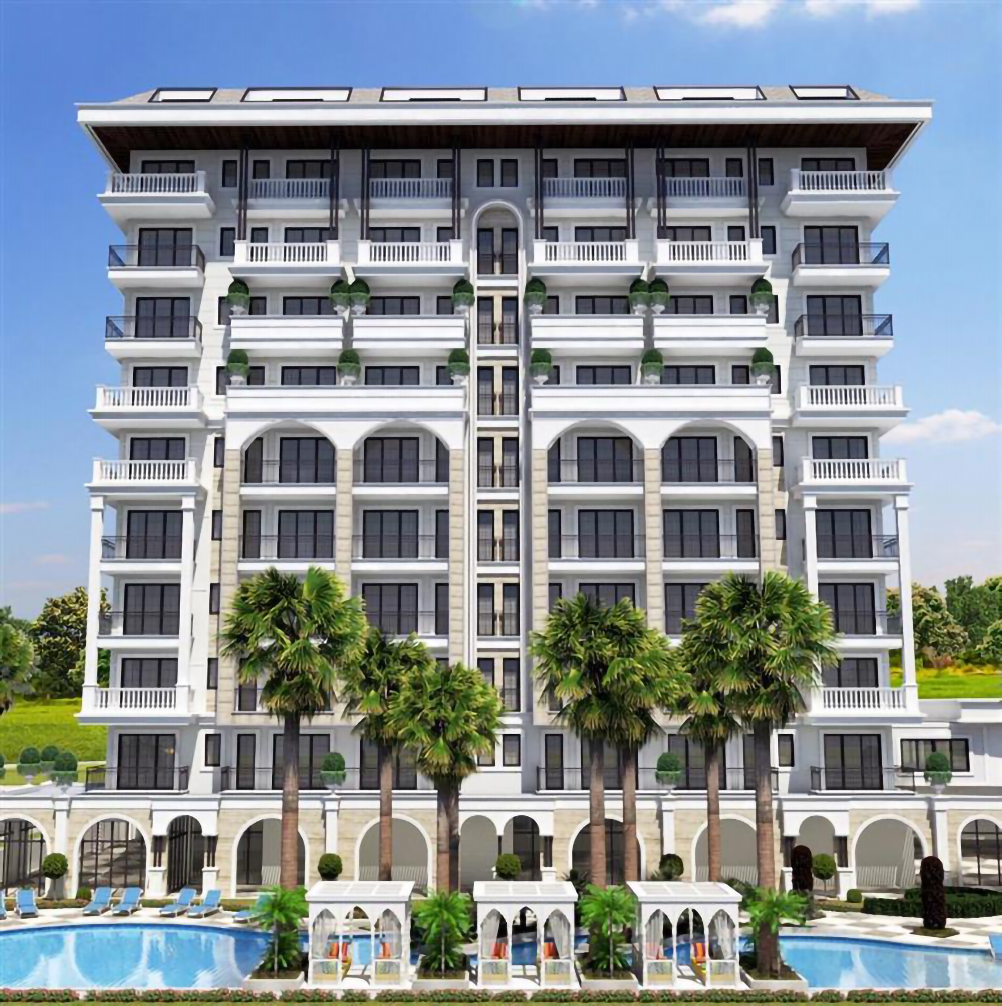 Luxury 1+1 Apartment with Sea and Mountain Views, Alanya Center