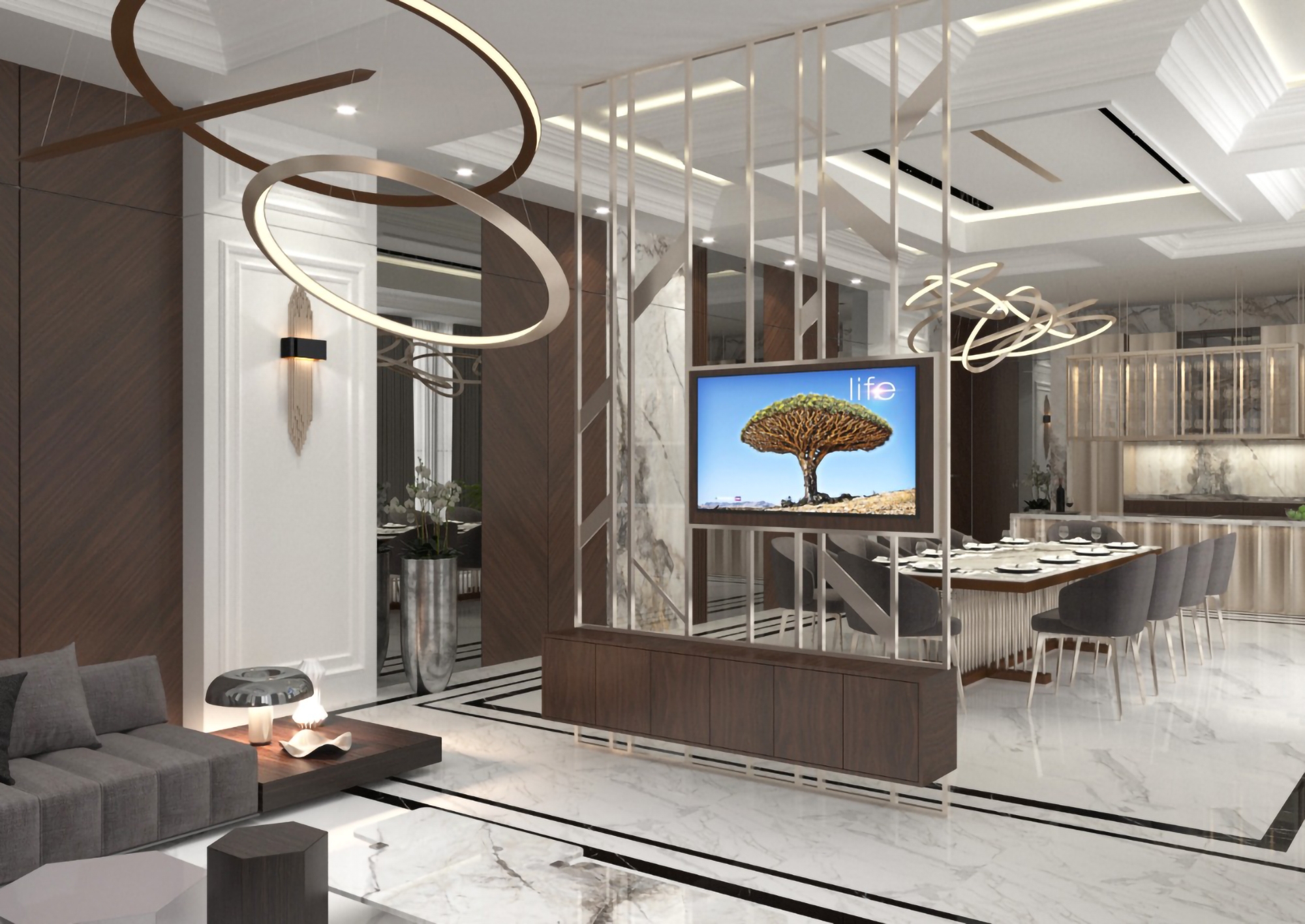 Luxury 1+1 Apartment with Sea and Mountain Views, Alanya Center